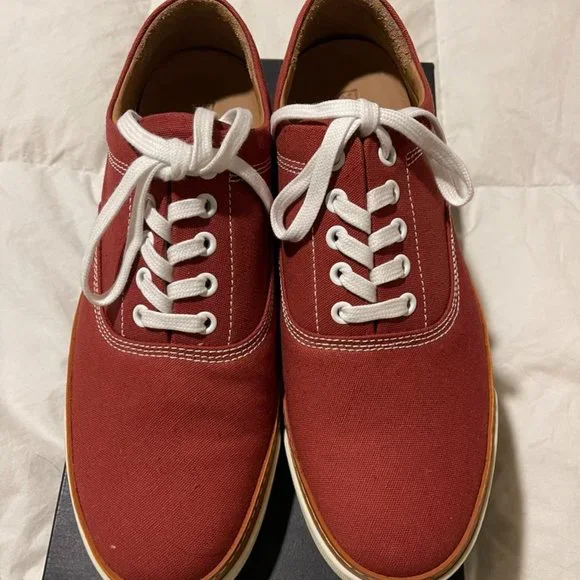 Allen Edmonds Porter Oxford Sneaker Red - Size 8D Amazon.com | Mens Porter Derby Merlot Lace to Toes 11.5 E  main image 2